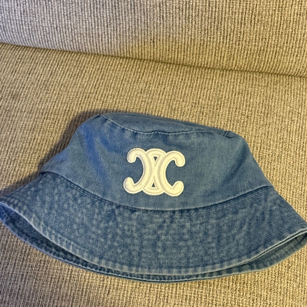 Celine Dark Blue Denim Bucket Hat